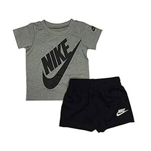Nike Boys Two-Piece Shorts Set Black/Grey Size 5 86F024-023